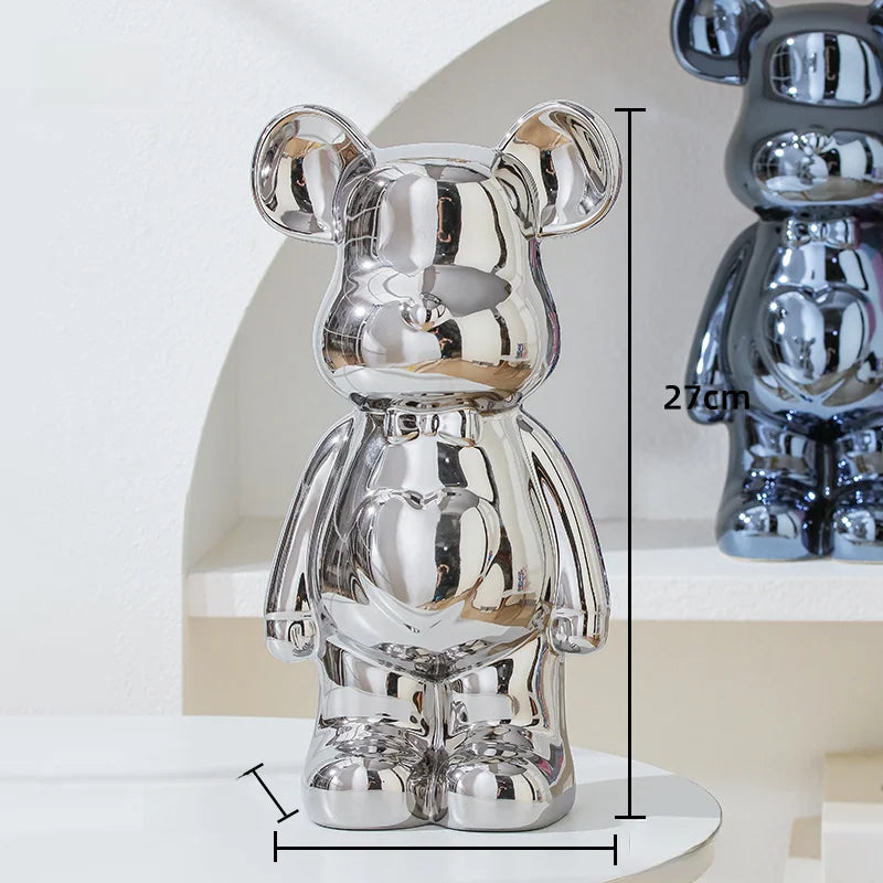 Aesthetic Bear Brick Ceramic Statue