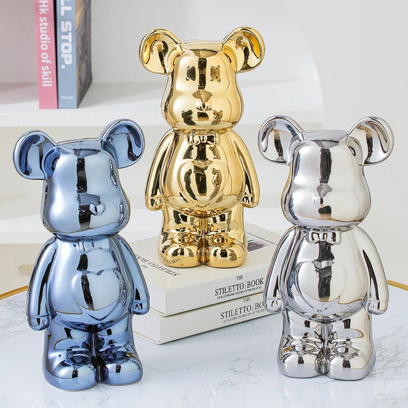 Aesthetic Bear Brick Ceramic Statue