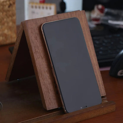 Wooden Book Stand With Cup Holder