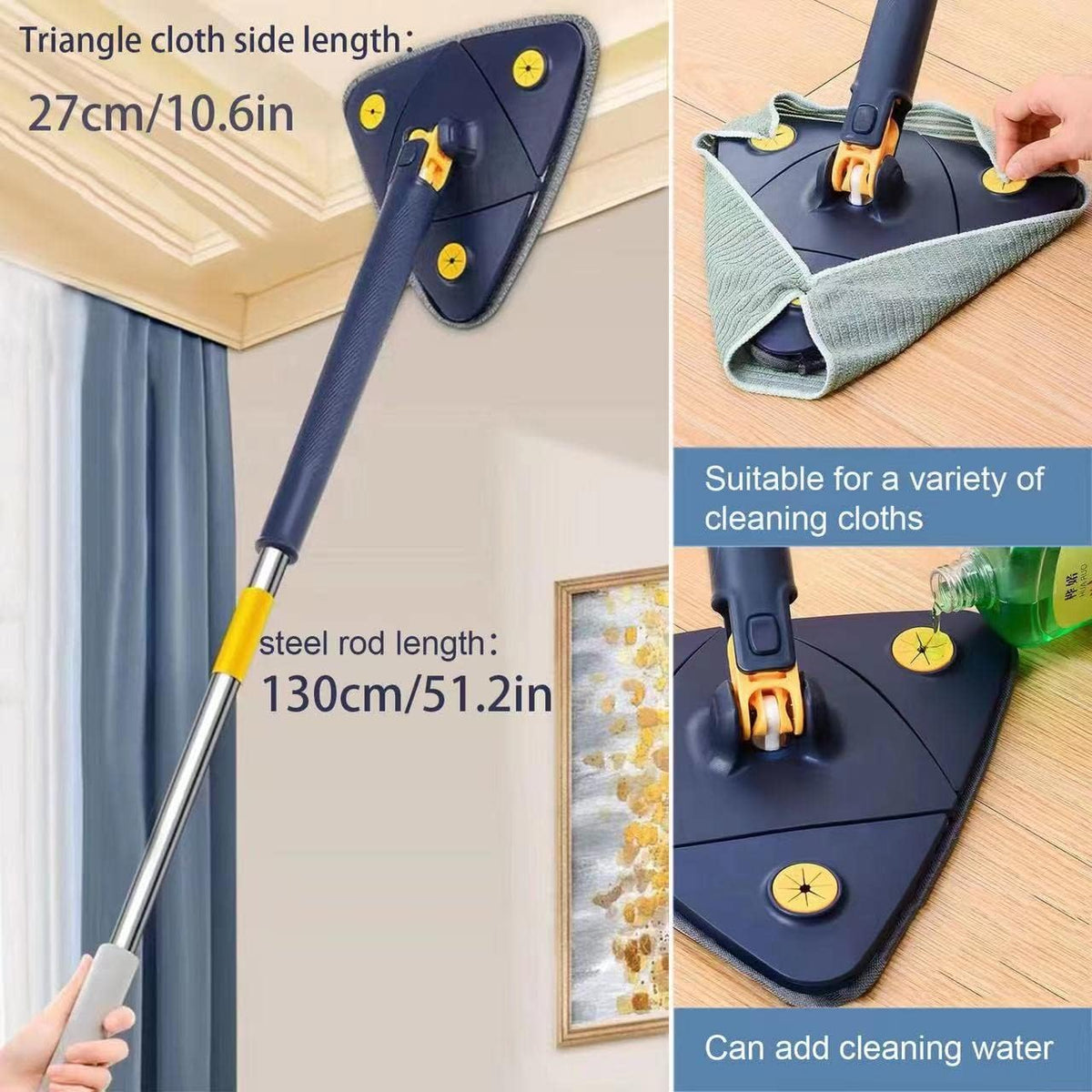 Self-Squeeze Triangular Mop