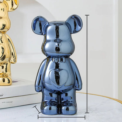 Aesthetic Bear Brick Ceramic Statue