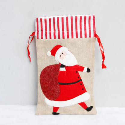 CF-25Three-Dimensional Embroidered Handbags Non-Woven Fabric Children Gift Bags Versatile Storage Bags Christmas Decoration Supplies