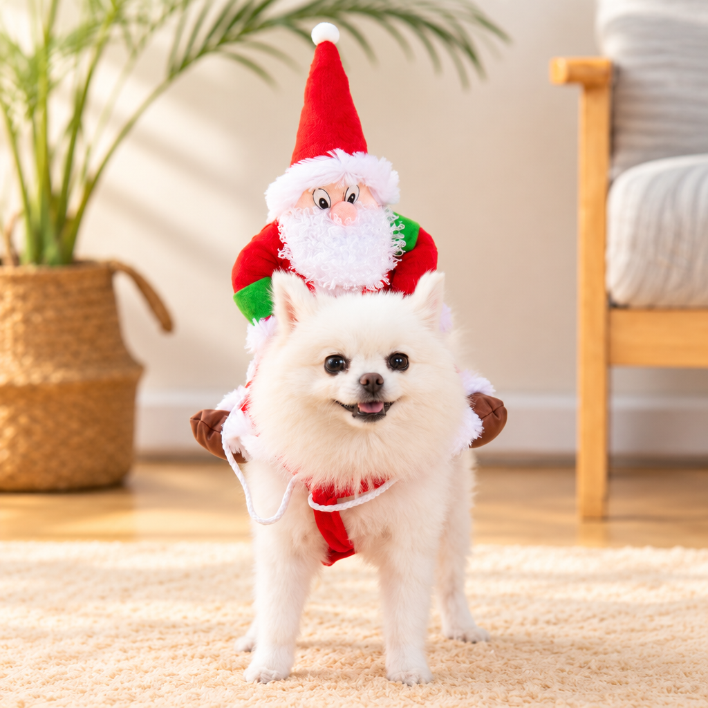 Clean Dog Santa Costume
